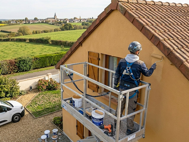 Ravalement de façade et peinture extérieure à La Chapelle-Saint-Aubin (72650)